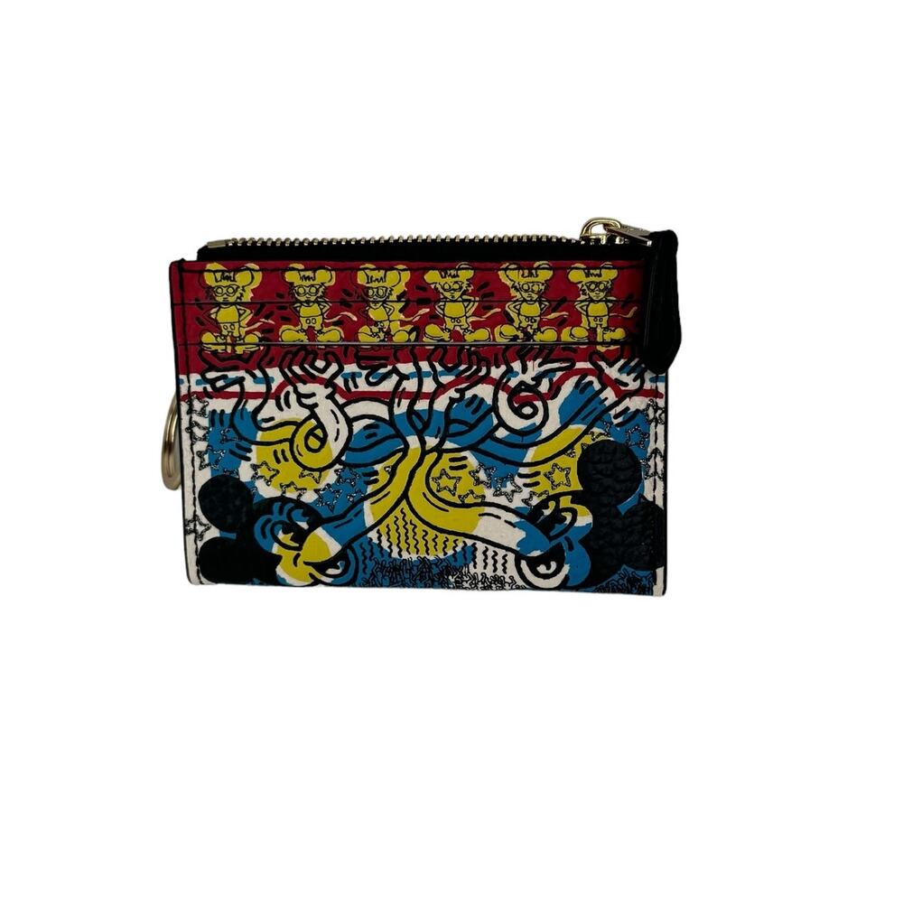 Coach Disney Mickey Mouse X Keith Haring Mini Skinny Id Case NWOT